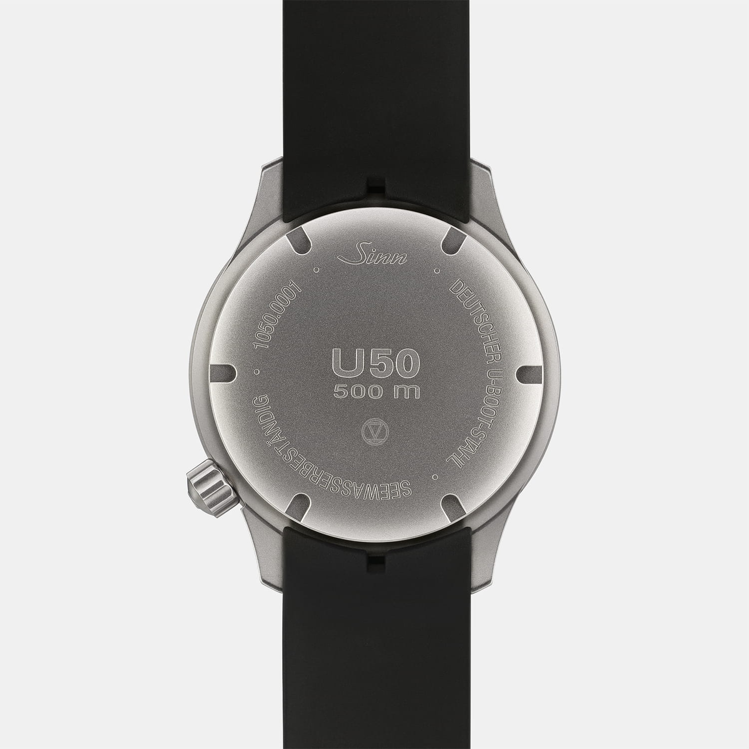 Sinn U50 SDR mit TEGIMENT-Technologie – Silikonband Schwarz Produktbild main 2