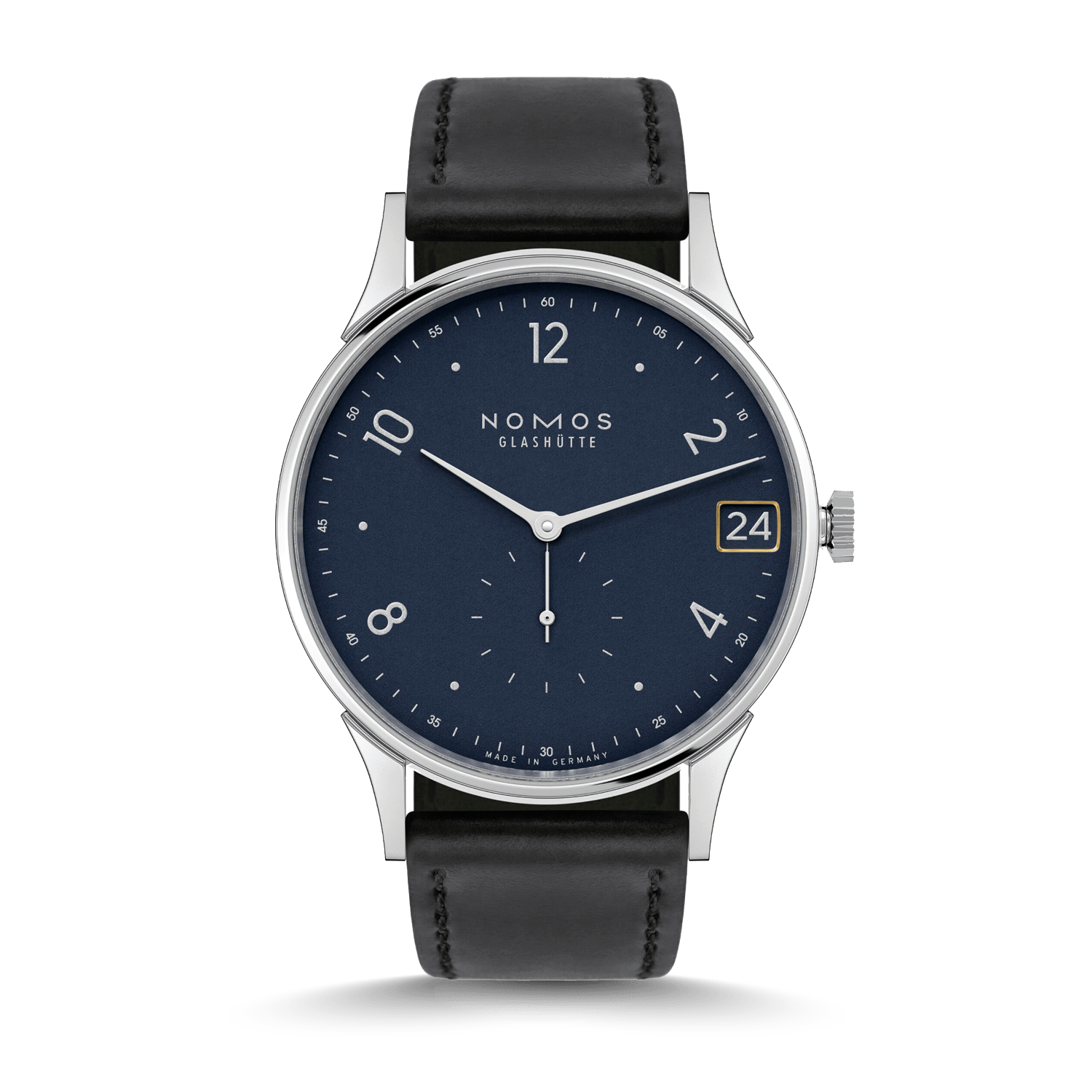 NOMOS Glashütte Minimatik 39 Datum Blau Produktbild main 0