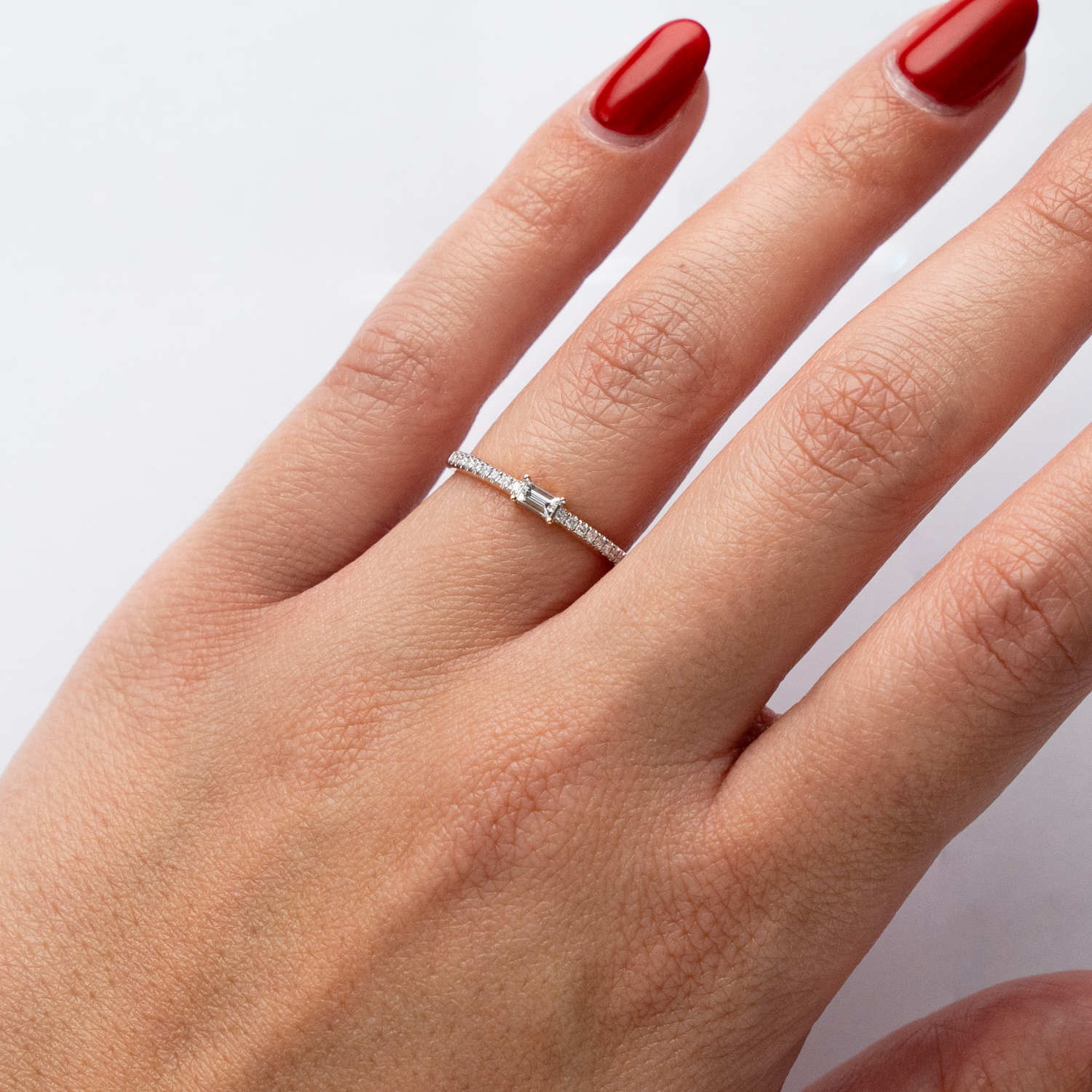 ALTHERR Diamonds Solitaire Ring Baguette 0,20 ct. – Ringweite 55 Produktbild main 1