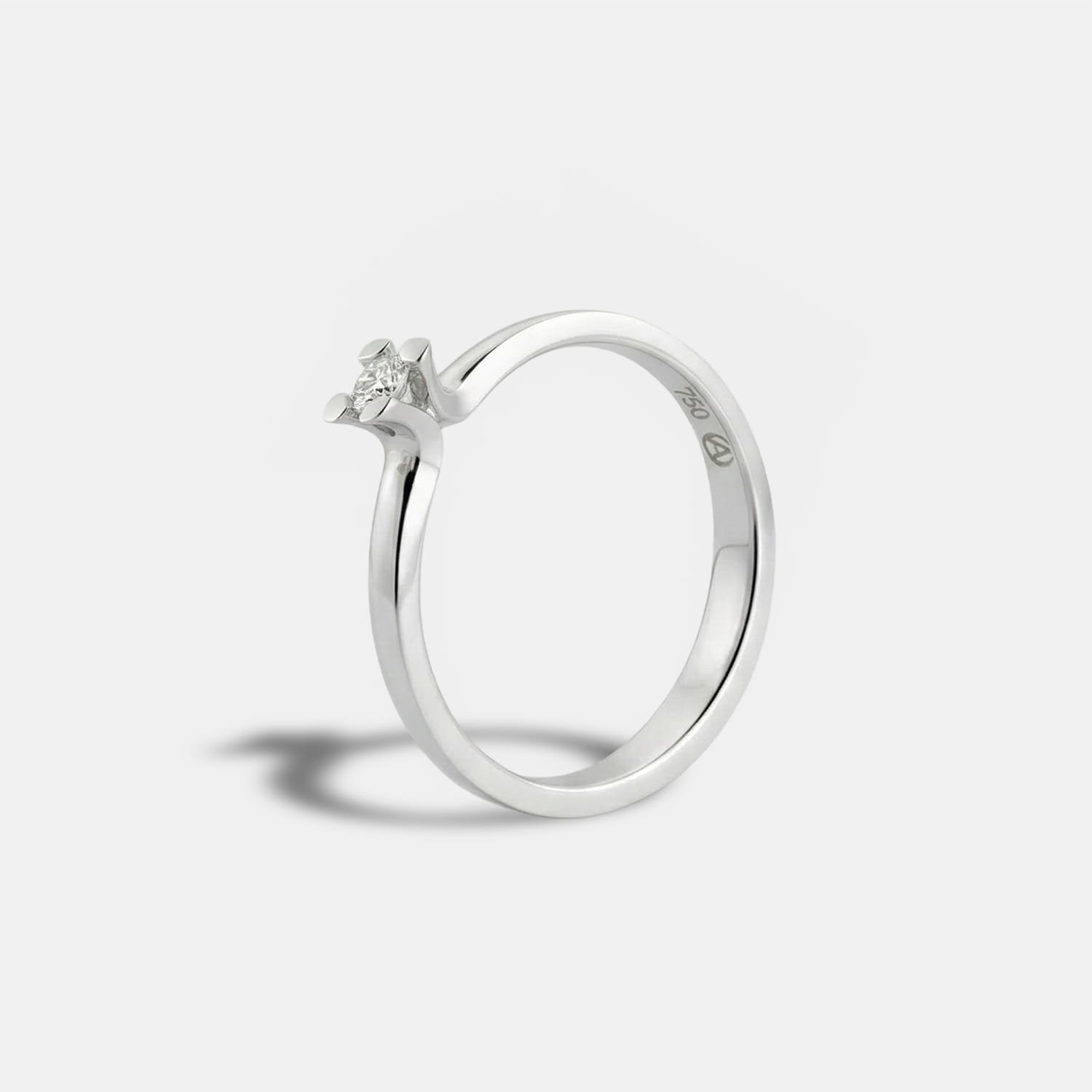 ALTHERR Manufaktur Amare Verlobungsring Weißgold 750 0,15 ct. – Ringweite 54 Produktbild main 0