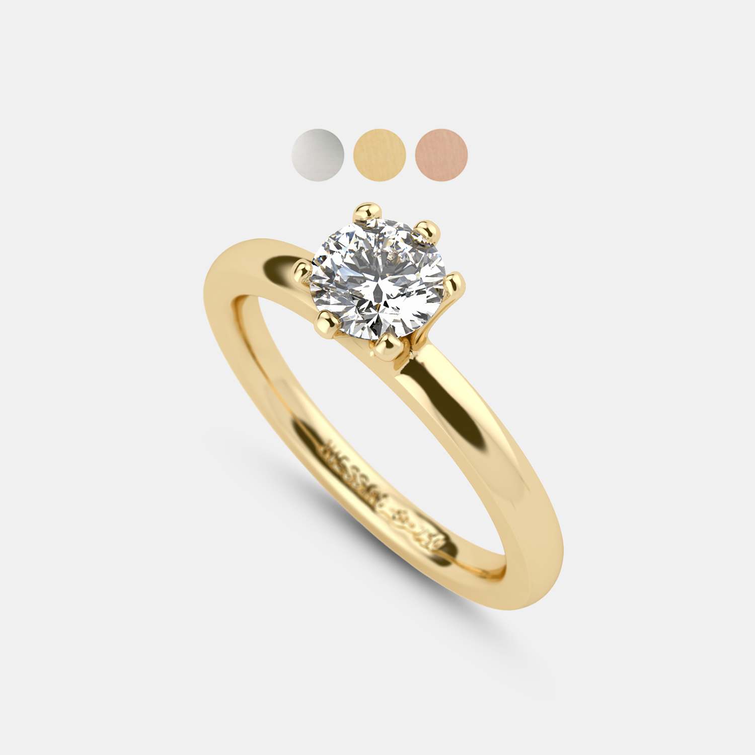 NIESSING Amatis Verlobungsring – 6 Krappen – Platin 0,5 ct Produktbild main 0