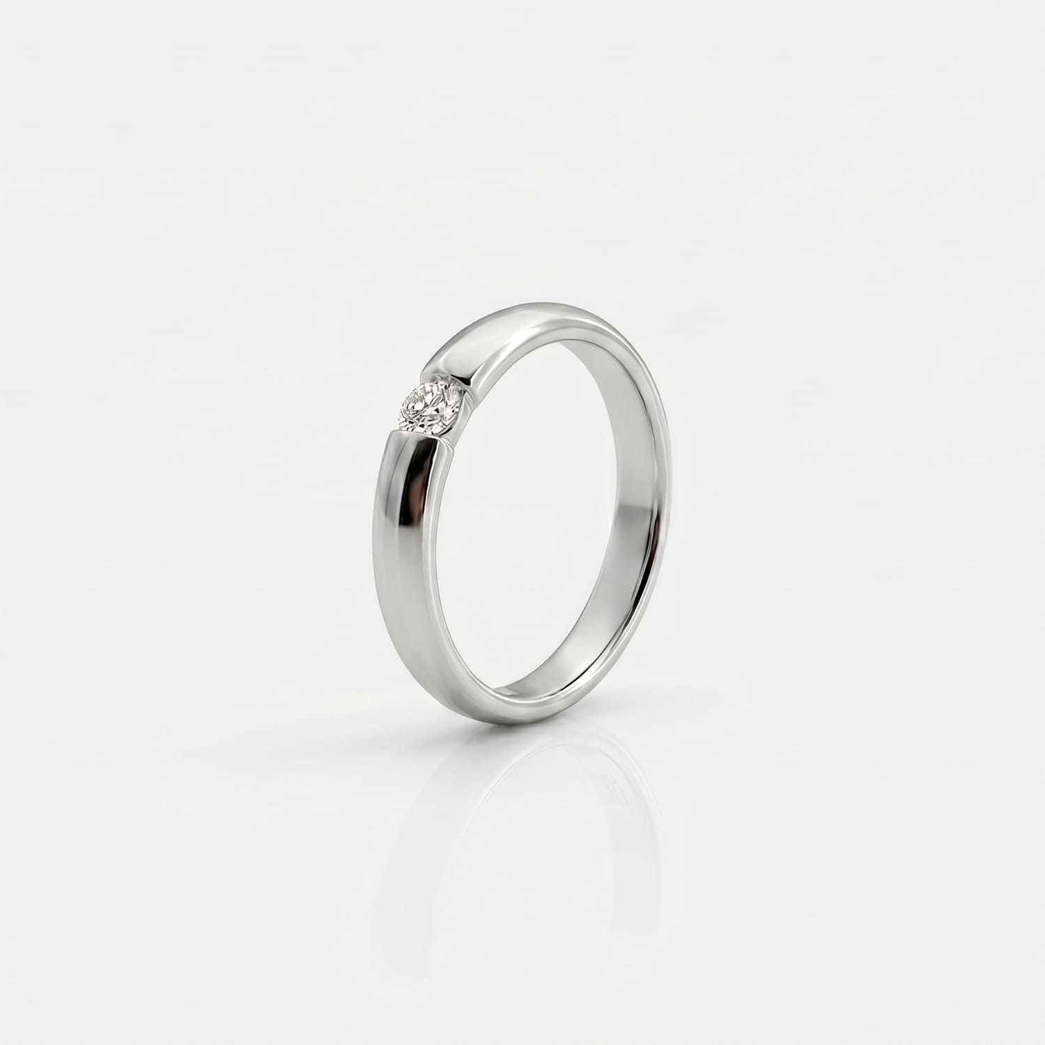 Jörg Hammer Ring 585 Weißgold 0,12 ct. – Ringweite 52 Produktbild main 0