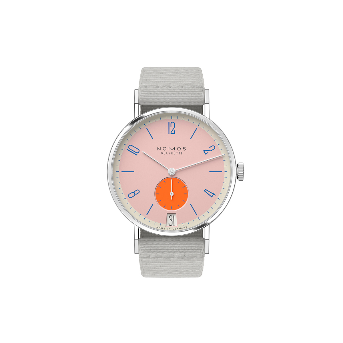 NOMOS Glashütte Tangente 38 Datum Flamingopink Produktbild main 0