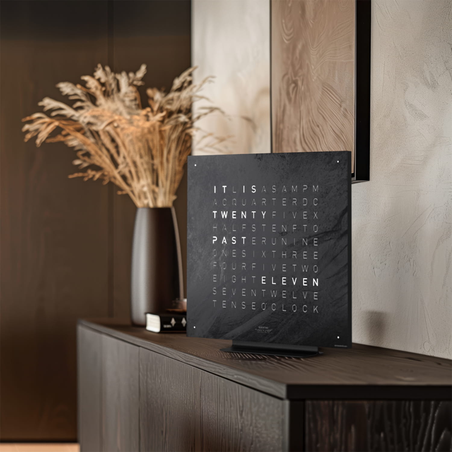 QLOCKTWO EARTH 45 STAND – Schwarz Produktbild main 3