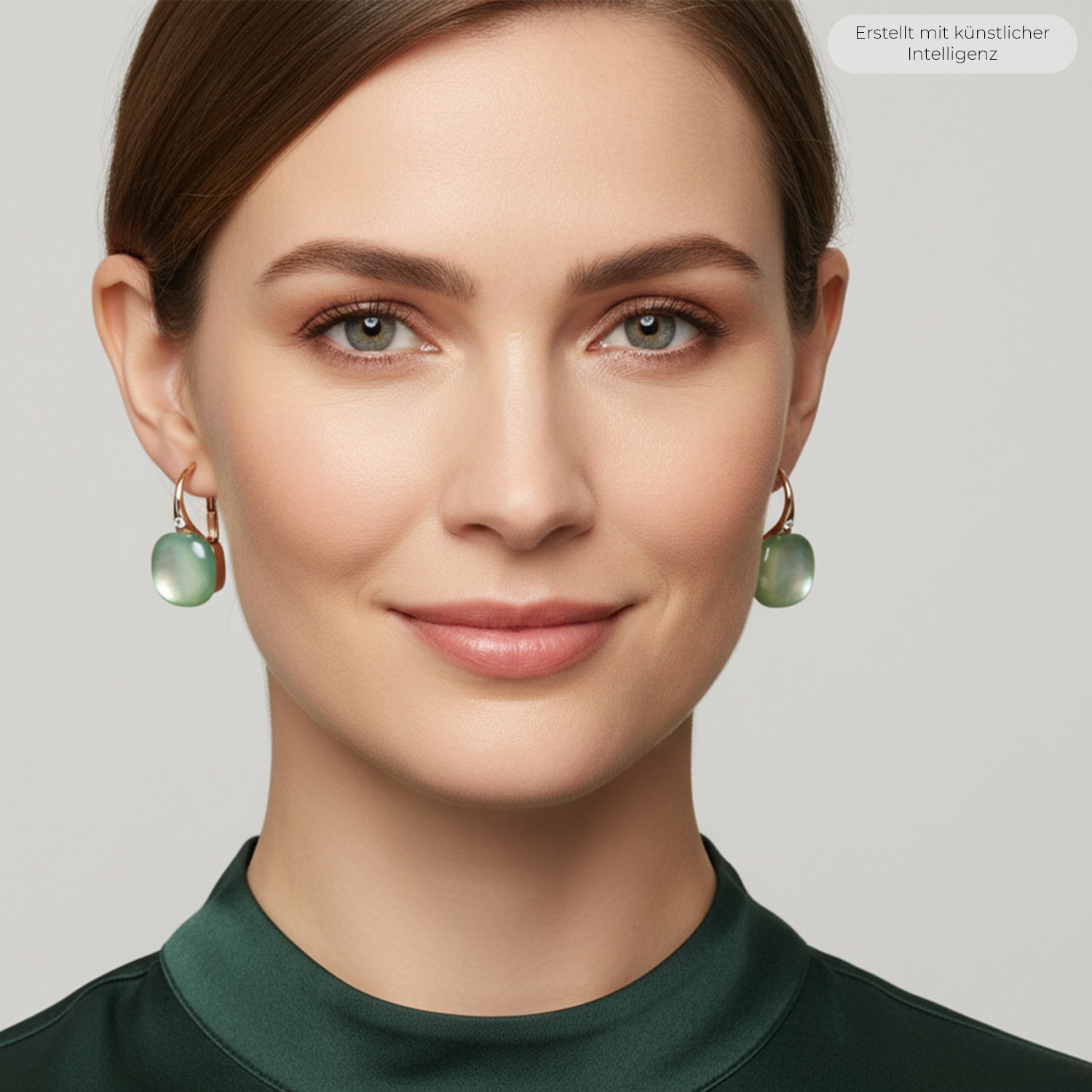 Bigli Mini Sweety Ohrringe mit grüner Aventurin und Zitronenquarz Produktbild main 2