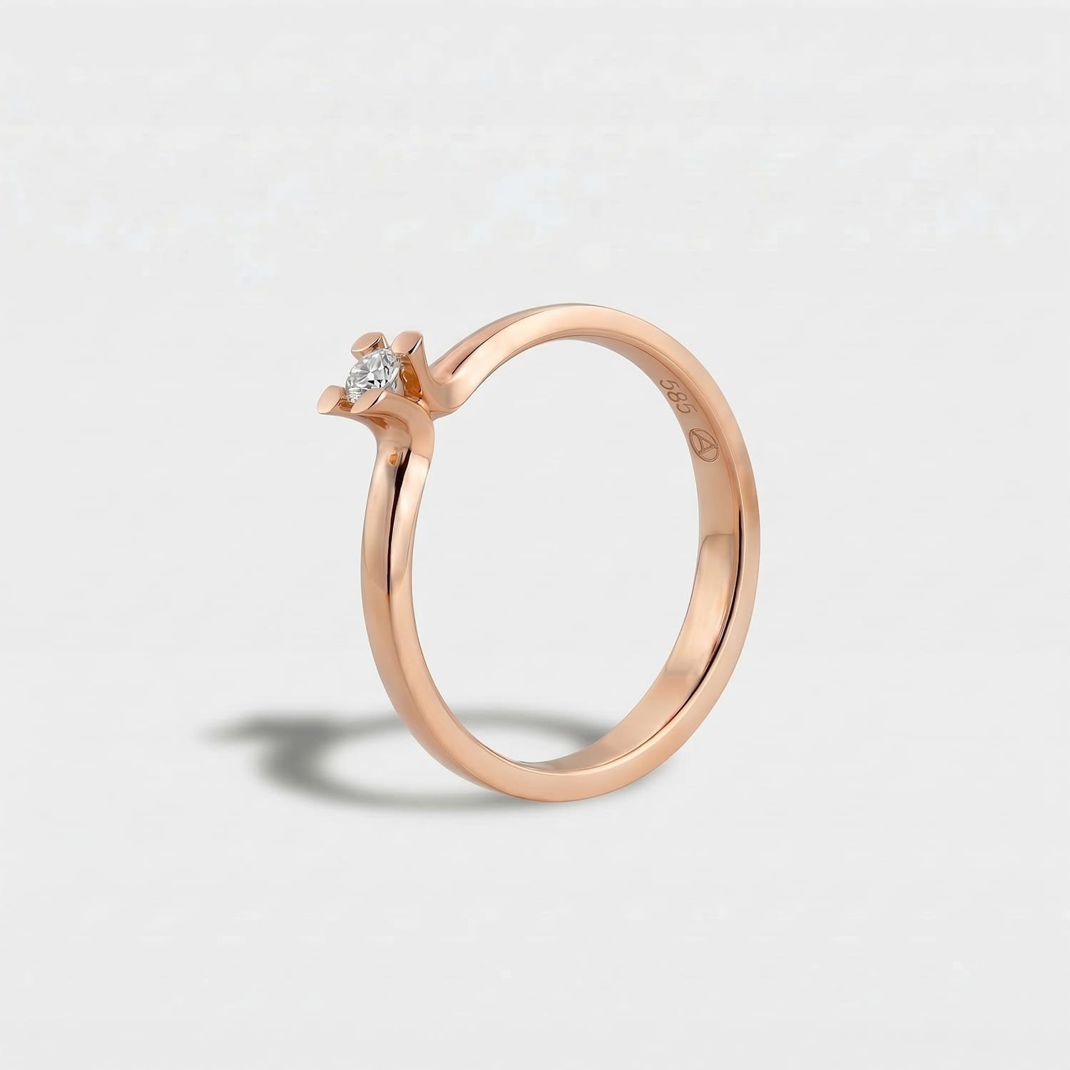 ALTHERR Manufaktur Amare Verlobungsring Roségold 585 0,15 ct. – Ringweite 54 Produktbild main 0