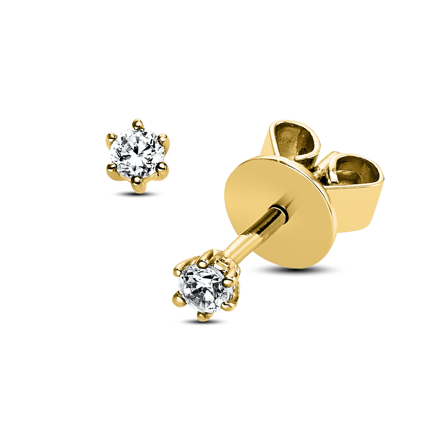 ALTHERR Diamonds Solitär Ohrstecker 6er-Krappe 0,1 ct. Produktbild main 0
