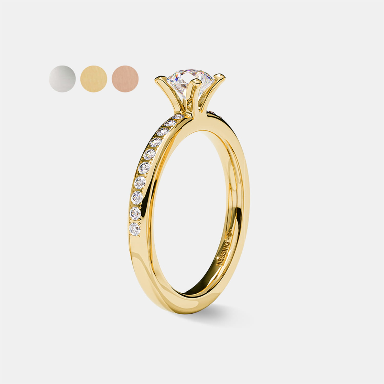 NIESSING Amatis Highlights Verlobungsring – Platinum 0,5 ct Produktbild main 0