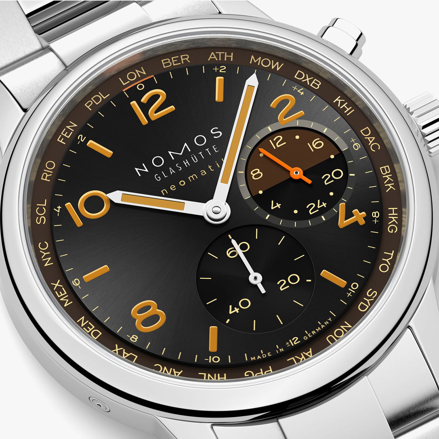 NOMOS Glashütte Club Sport neomatik Weltzeit Grid Produktbild main 5