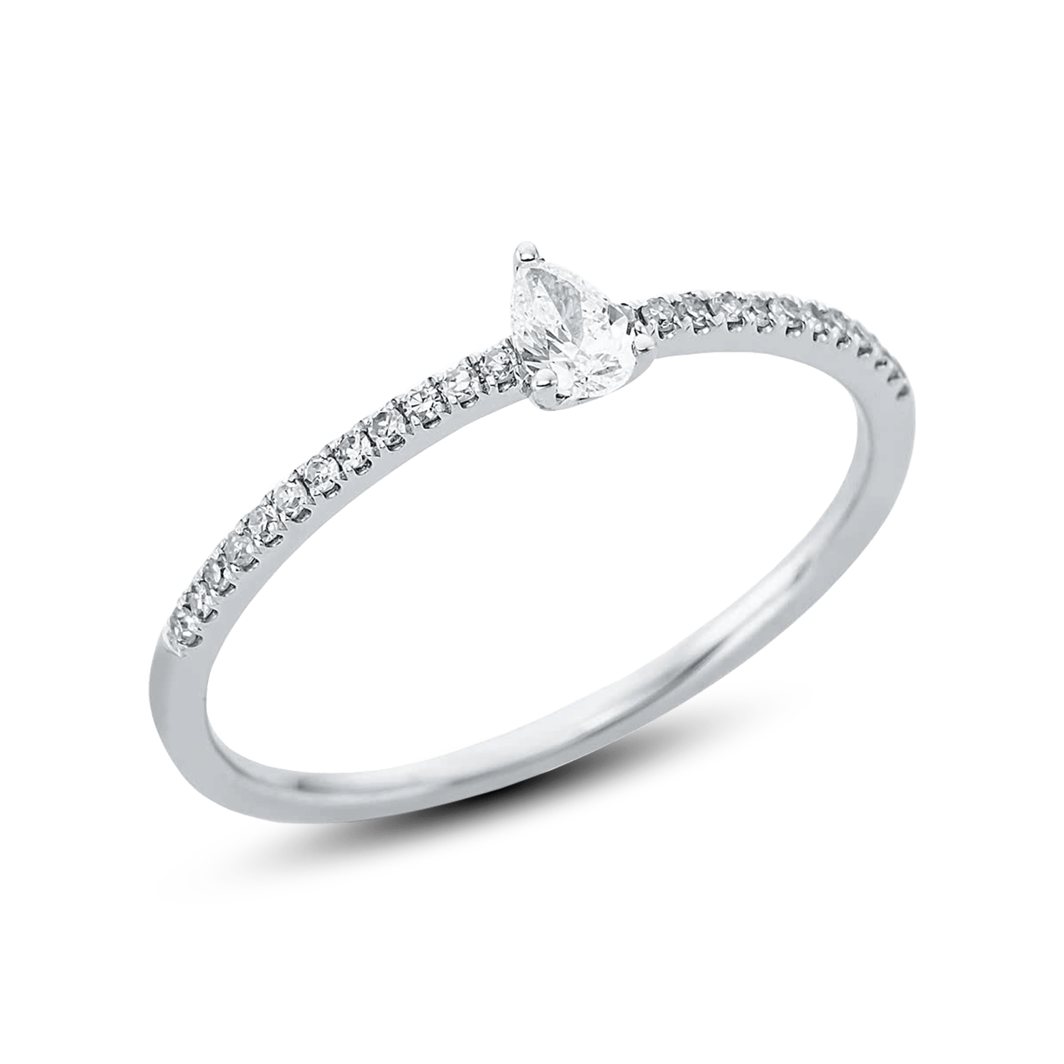 ALTHERR Diamonds Solitaire Ring Tropfen 0,19 ct. – Ringweite 50 Produktbild main 0