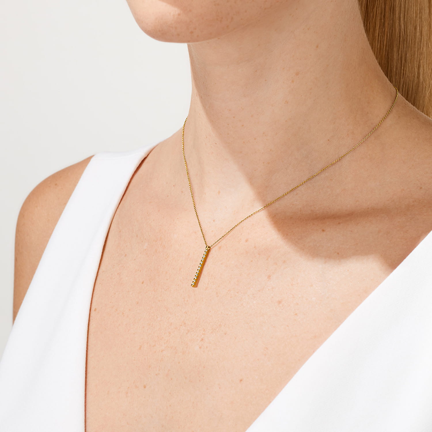 NIESSING Linear Brillant Anhänger – 0,12 ct. Classic Red Produktbild main 2