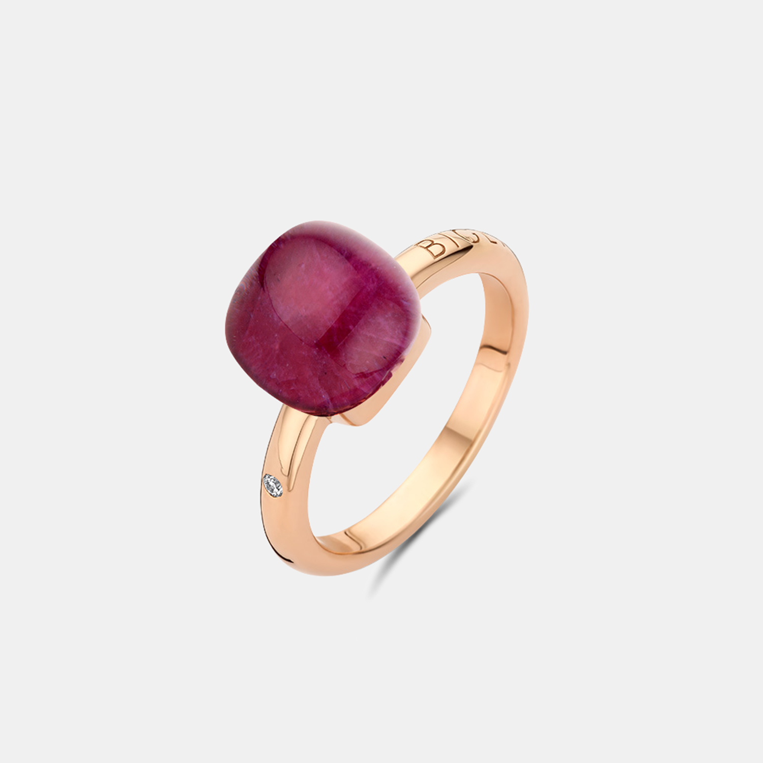 Bigli Mini Sweety Ring mit Amethyst und Rubin – Ringweite 57 Produktbild main 0
