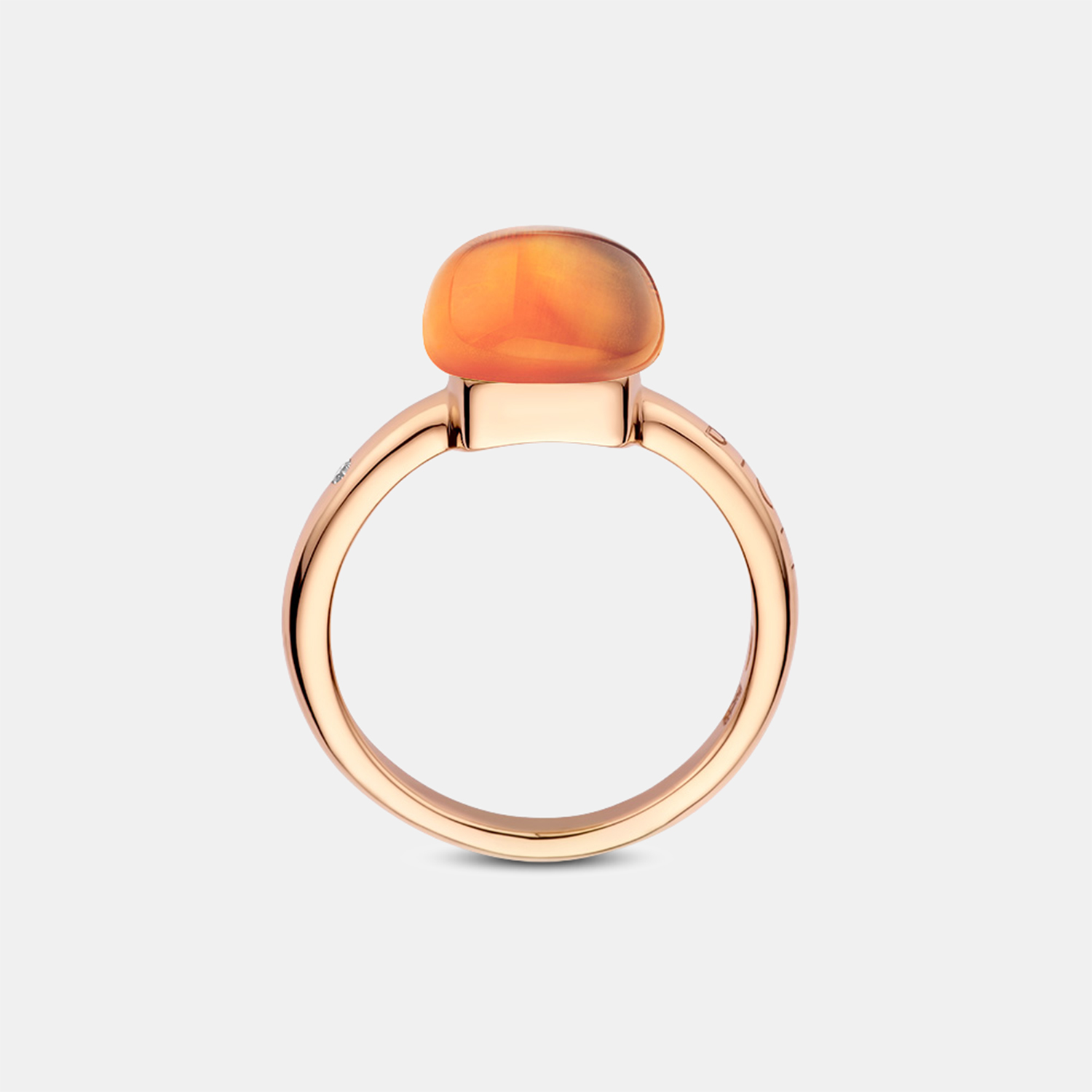 Bigli Mini Sweety Ring mit Madeira Citrin und Perlmutt – Ringweite 57 Produktbild main 1