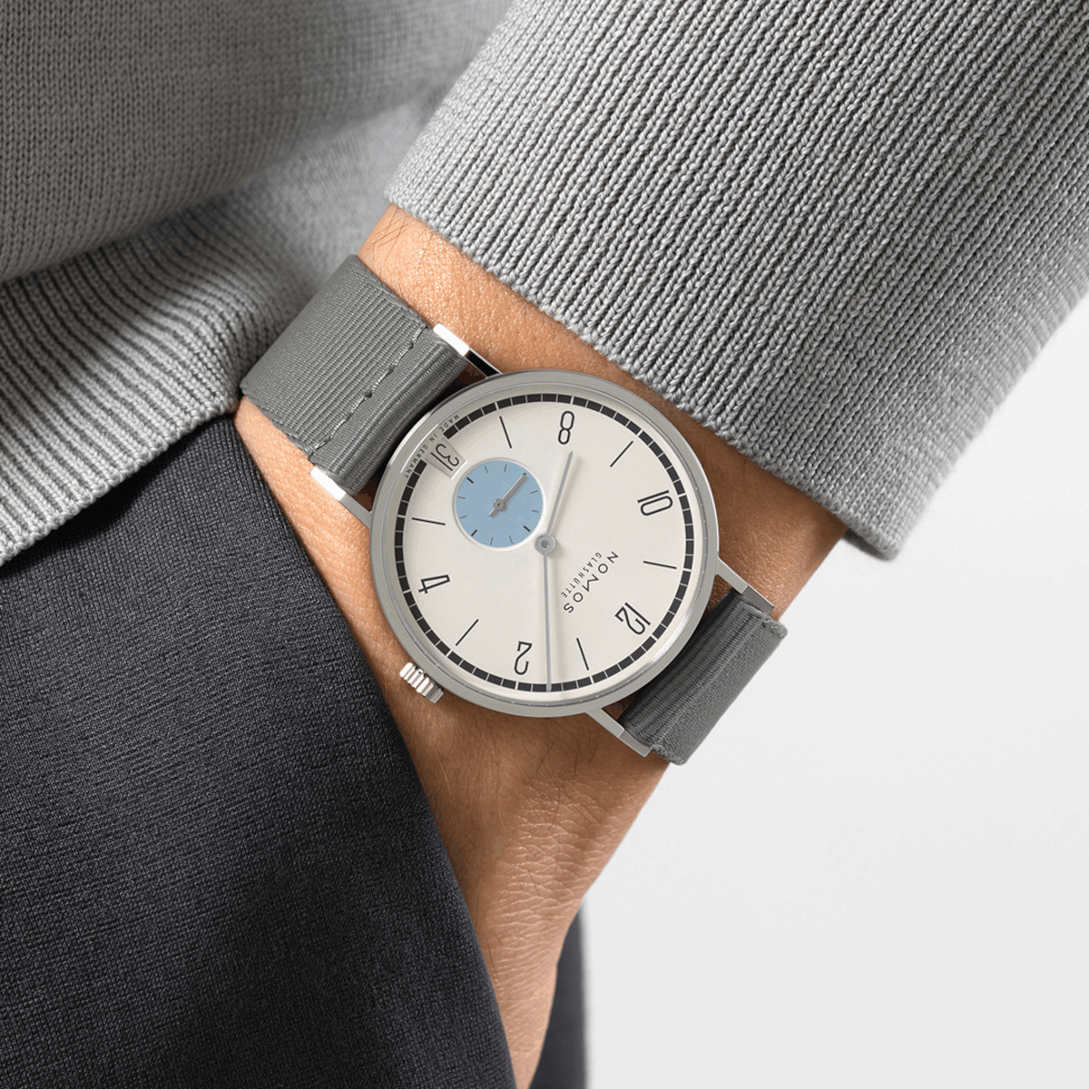 NOMOS Glashütte Tangente 38 Datum Schneesturm Produktbild main 2