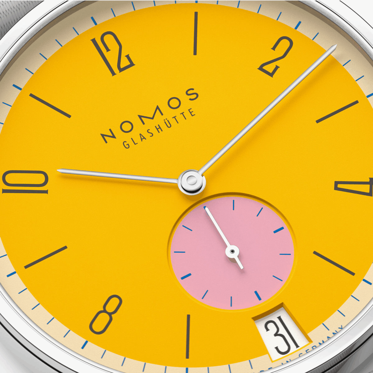 NOMOS Glashütte Tangente 38 Datum Katzengold Produktbild main 2