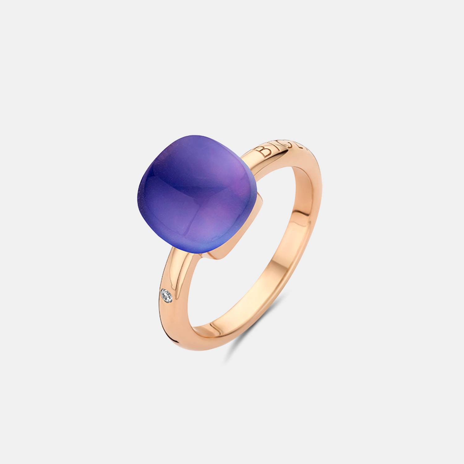 Bigli Mini Sweety Ring mit Amethyst und Lapislazuli – Ringweite 53 Produktbild main 0