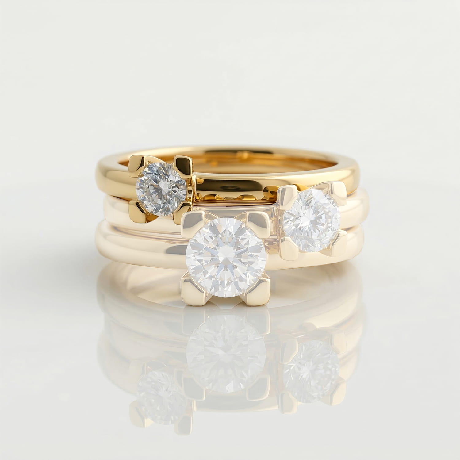 ALTHERR Manufaktur Amare Verlobungsring Gelbgold 585 0,15 ct. – Ringweite 54 Produktbild main 1
