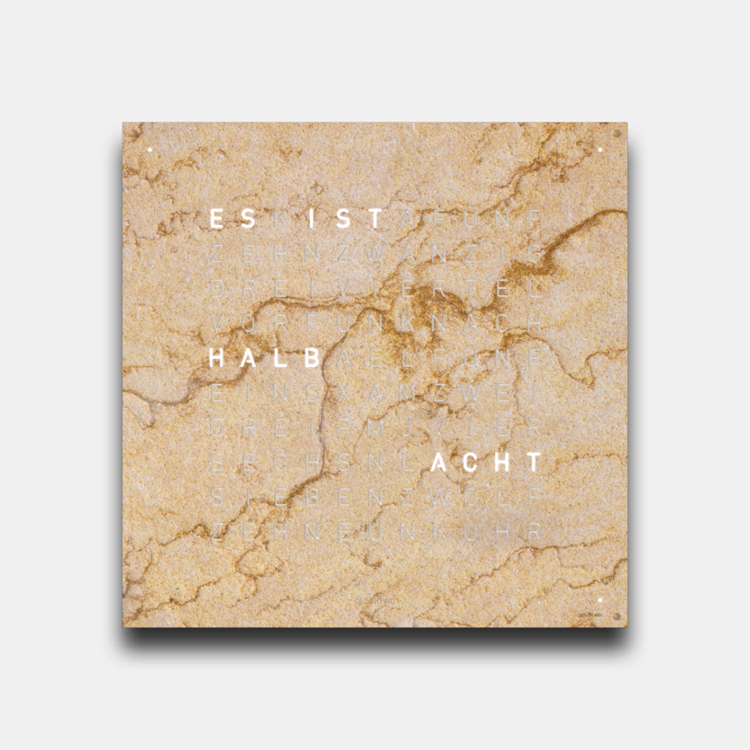 QLOCKTWO EARTH 90 Creator's Edition Desert – Weißer Korpus Produktbild main 0